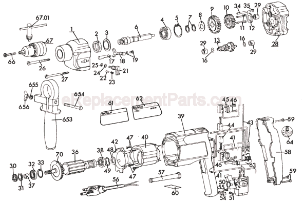 Bosch 1159R (0601159034) Drill Page A Diagram
