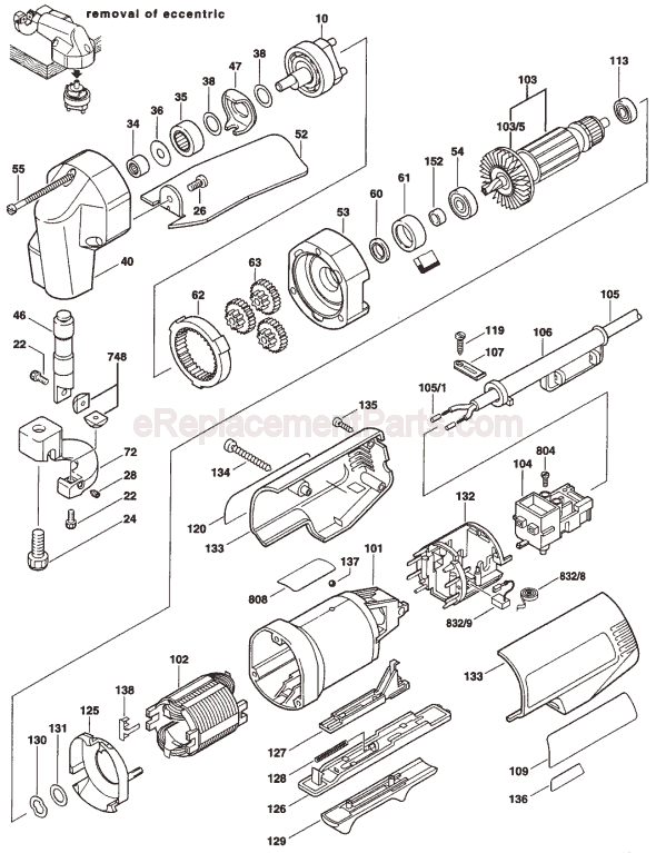 Bosch 1500B (0601500239) 16 Gauge Shear Page A Diagram