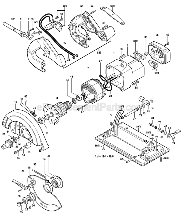 Bosch B5610 (0601655935) Circular Saw Page A Diagram