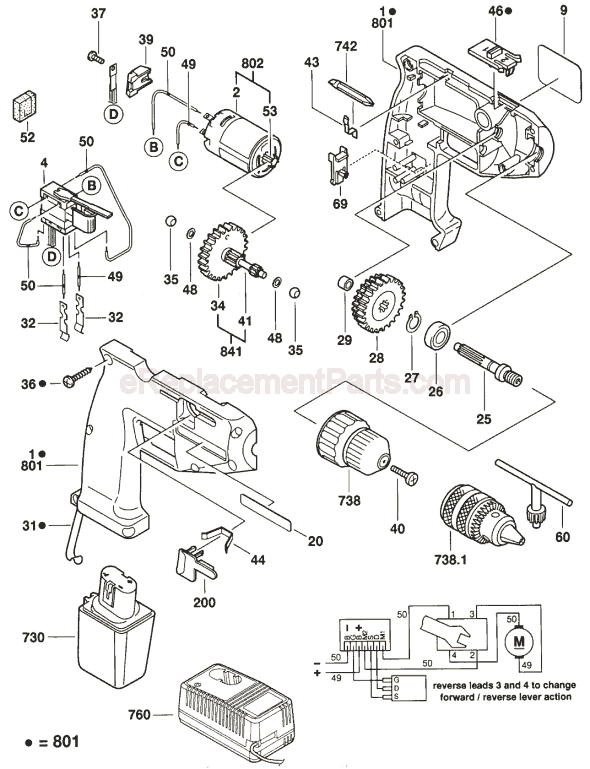 Bosch 3001VSR (0601920964) Drill Page A Diagram