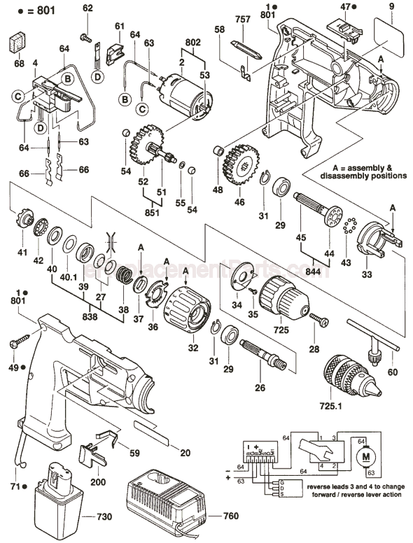Bosch 3052VSR (0601920971) Driver Drill Page A Diagram