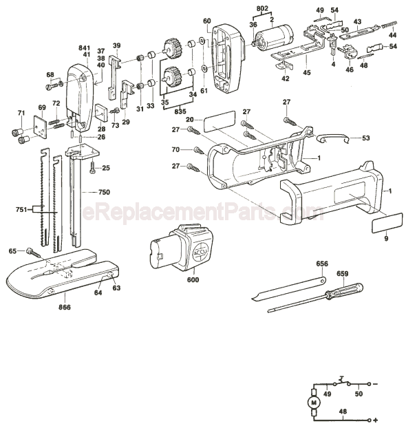 Bosch 1928 (0601928039) Cordless Foam Cutter Page A Diagram