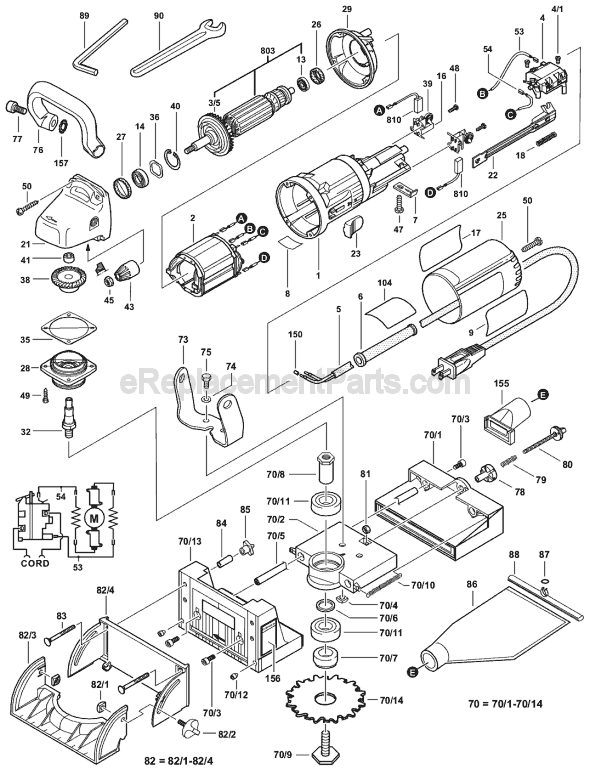 Bosch B1650 (0603228135) Plate Joiner Page A Diagram