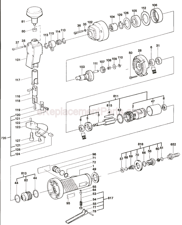 Bosch 7561-112 (0607561112) 14 Gauge Pneumatic Shear Page A Diagram