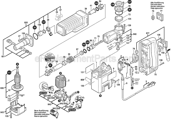 Bosch 11310EVS (0611310739) Demolition Hammer Page A Diagram
