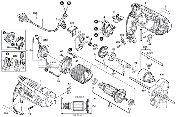 Bosch 1191VSR (3601B18110) Hammer Drill Page A Diagram