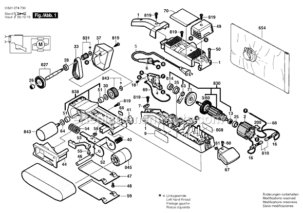Bosch 1274DVS (0601274771) Belt Sander Page A Diagram