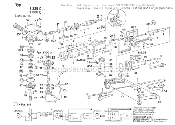 Bosch 1329 (0601329039) Angle Grinder Page A Diagram