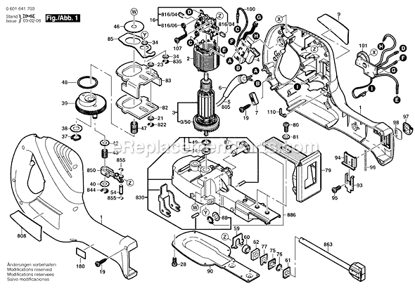Bosch 1641VSK (0601641739) Reciprocating Saw Page A Diagram