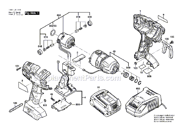 Bosch 26618-01 18V LI ION Impact Drill/Driver Page A Diagram