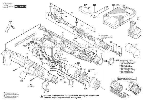 Bosch ANGLE EXACT2 (0602490659) Screwdriver Page A Diagram