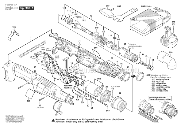 Bosch ANGLE EXACT7 (0602490657) Screwdriver Page A Diagram