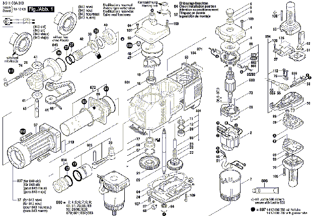 Bosch BH2770VCD 1-1/8 Hex Brute Turbo Hammer Page A Diagram