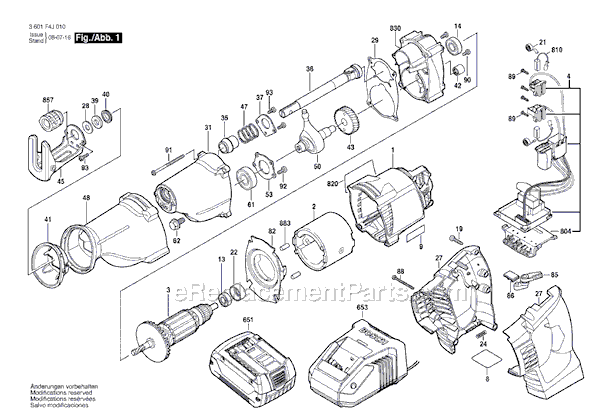 Bosch CRS180B (3601F4J010) 18V Litheon Recip Saw Page A Diagram