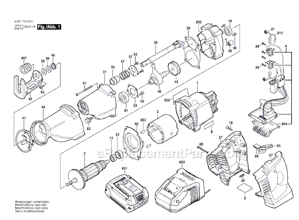 Bosch CRS180K (3601F4J010) 18V Litheon Recip Saw Page A Diagram