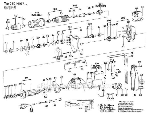 Bosch ELECTRONIC (0601410734) Drill Driver Page A Diagram