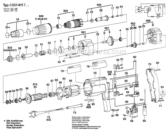 Bosch ELECTRONIC (0601411734) Screwdriver Page A Diagram