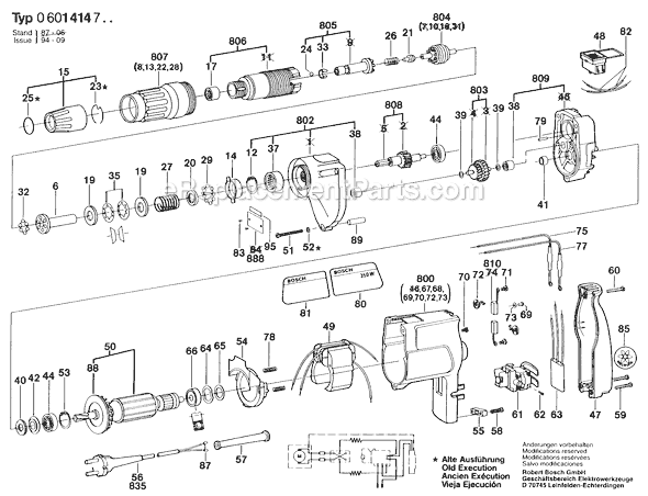 Bosch ELECTRONIC (0601414734) Screwdriver Page A Diagram