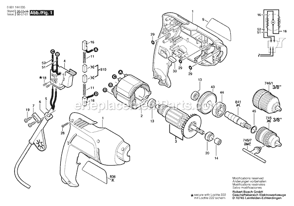 Bosch GBM450 (0601144035) Electric Drill Page A Diagram