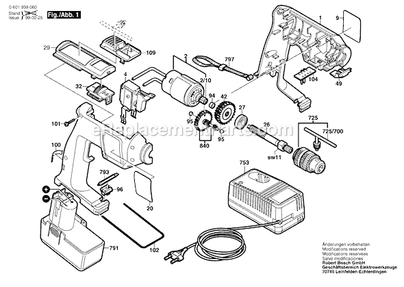 Bosch GBM7,2V-2 (0601938061) Cordless Drill Page A Diagram