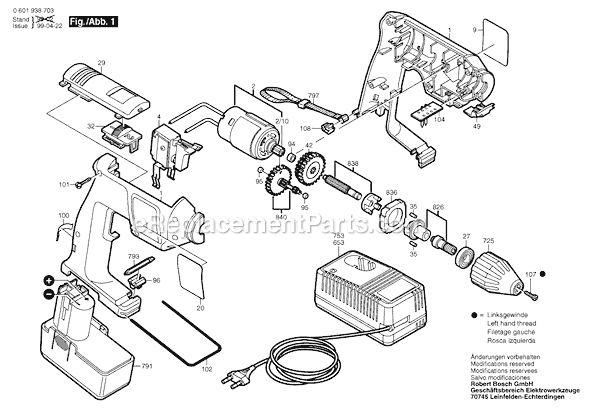 Bosch GBM7,2VES-2 (06019387B5) Cordless Drill Page A Diagram