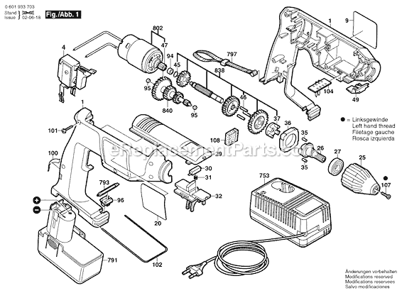 Bosch GBM9,6VES-3 (0601933754) Cordless Drill Page A Diagram