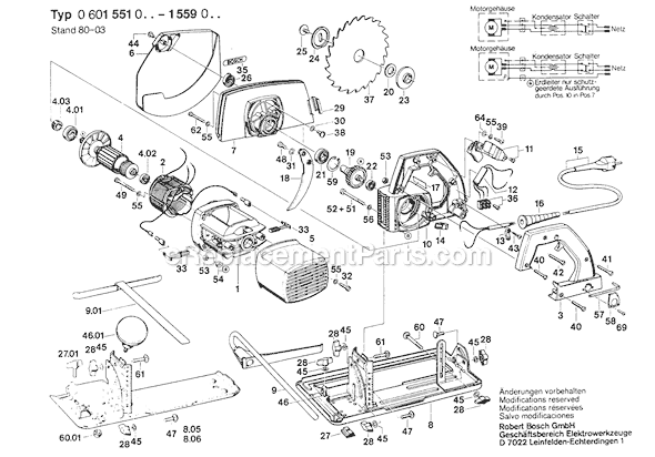 Bosch GDC42 (0601552034) Circular Saw Page A Diagram