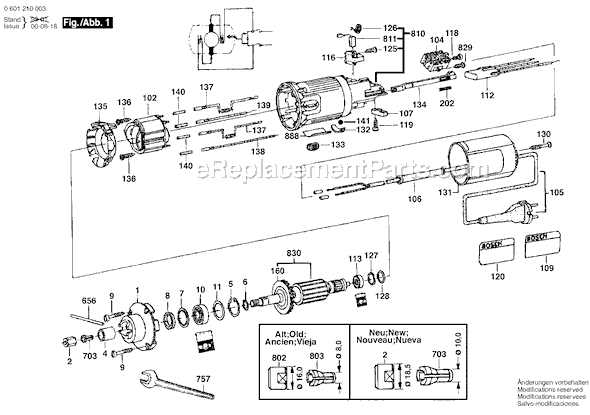 Bosch GGS27 (0601210003) 220V Straight Grinder Page A Diagram