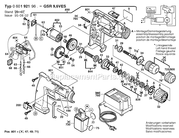 Bosch GSR9,6VES (0601921964) Drill Driver Page A Diagram
