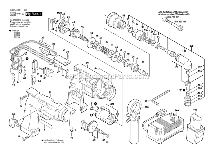 Bosch IASR-9.6-12V (0602490611) Pn-Accu-Screwdriver Page A Diagram