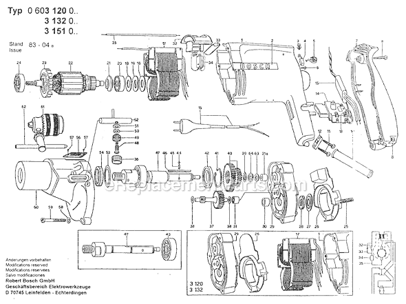 Bosch M21S (0603120034) Electric Drill Page A Diagram