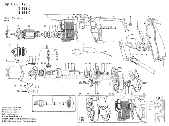Bosch M41S (0603151035) Electric Drill Page A Diagram