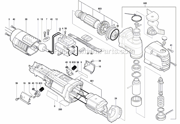 Bosch MX30E (3601B30510) Multipurpose Tool Page A Diagram