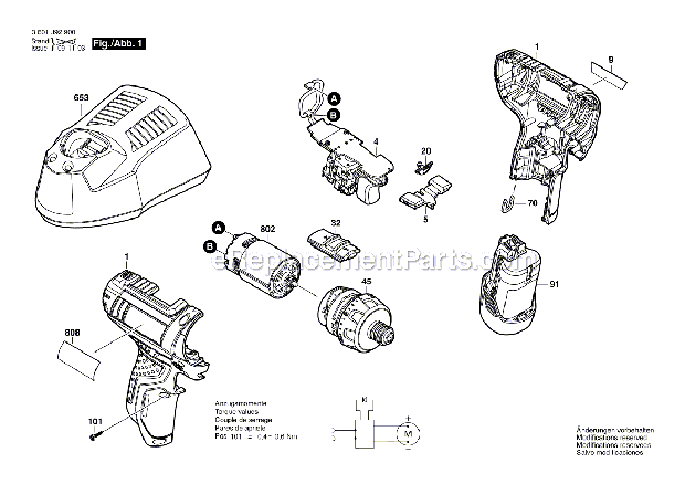 Bosch PS21-2A 12V 2-Speed Pocket Driver Page A Diagram