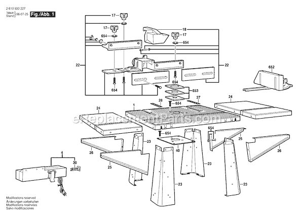 Bosch RAS570 (2610930227) Routing Table Page A Diagram