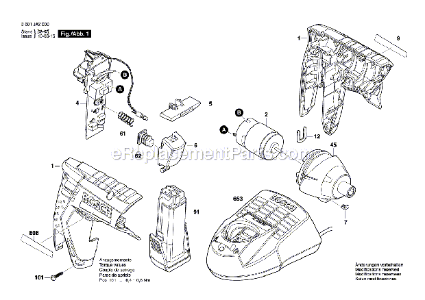Bosch SPS10 (36019A2010) Cordless Drill Driver Page A Diagram