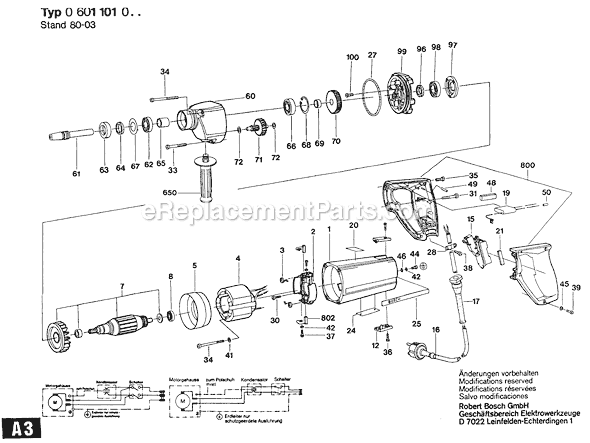 Bosch UB(J)75B26 (0601101004) Electric Drill Page A Diagram