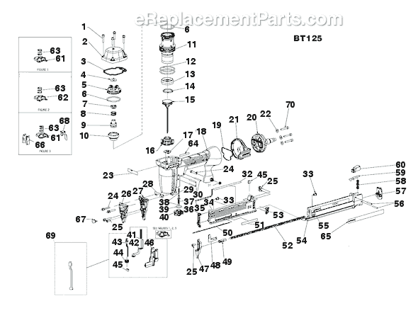 Bostitch BT125 Industrial Oil Free Brad Nailer Page A Diagram