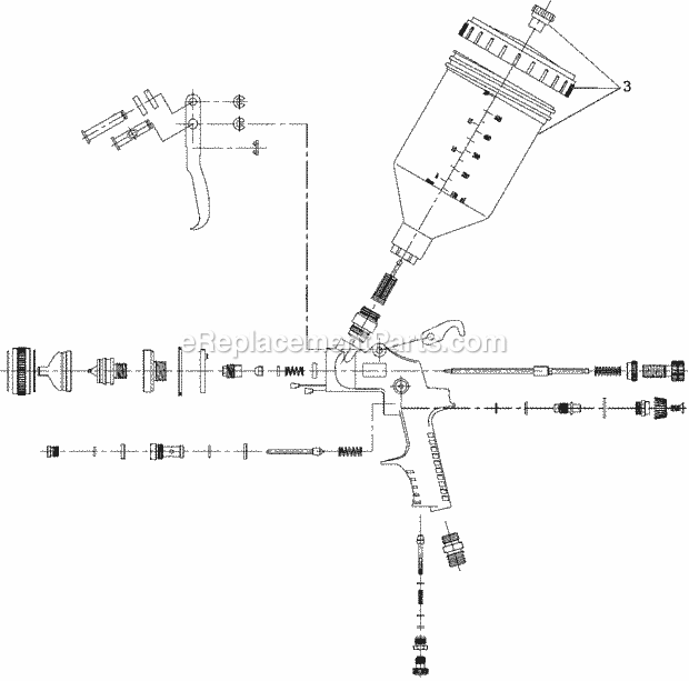 Bostitch BTMT72393 (Type 0) Gravity Fd Spray Gun Default Diagram