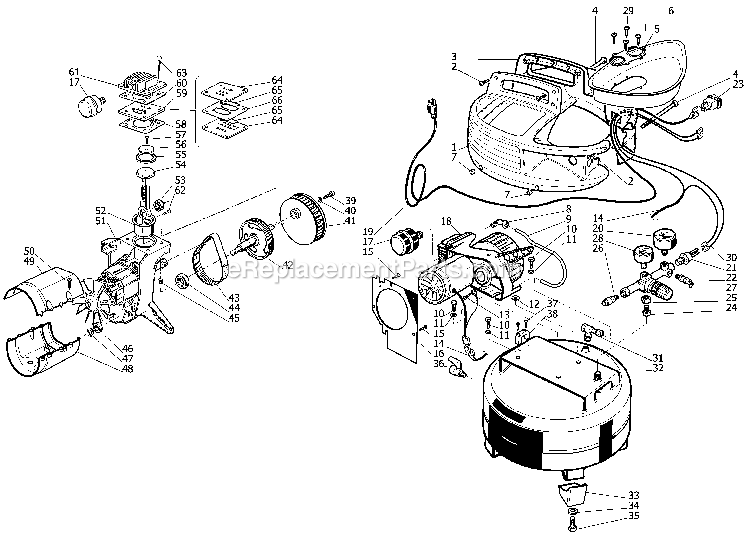 Bostitch CAP2000P-OF (Type 1) Air Compressor Power Tool Page A Diagram