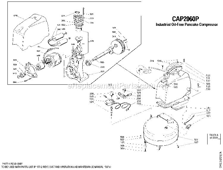 Bostitch CAP2060P (Type 0) Air Compressor Power Tool Page A Diagram
