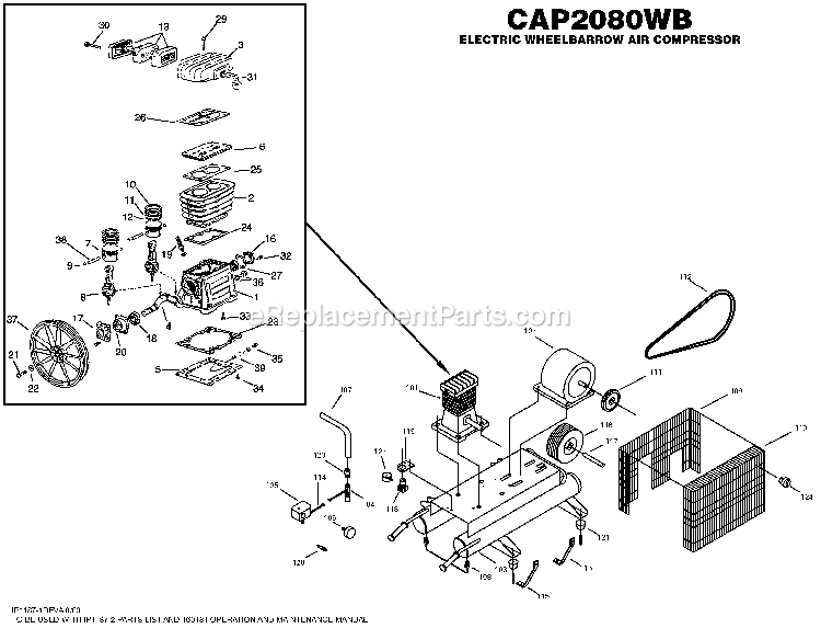 Bostitch CAP2080WB (Type 0) Air Compressor Power Tool Page A Diagram
