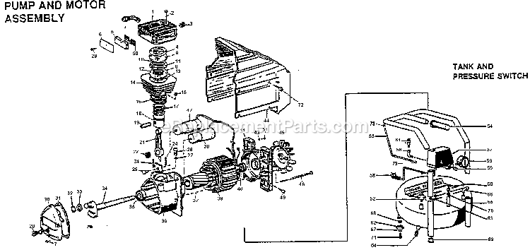Bostitch CWC100 (Type 0) Air Compressor Power Tool Page A Diagram