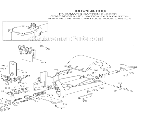 Bostitch D61ADC Pneumatic Carton Closer Page A Diagram