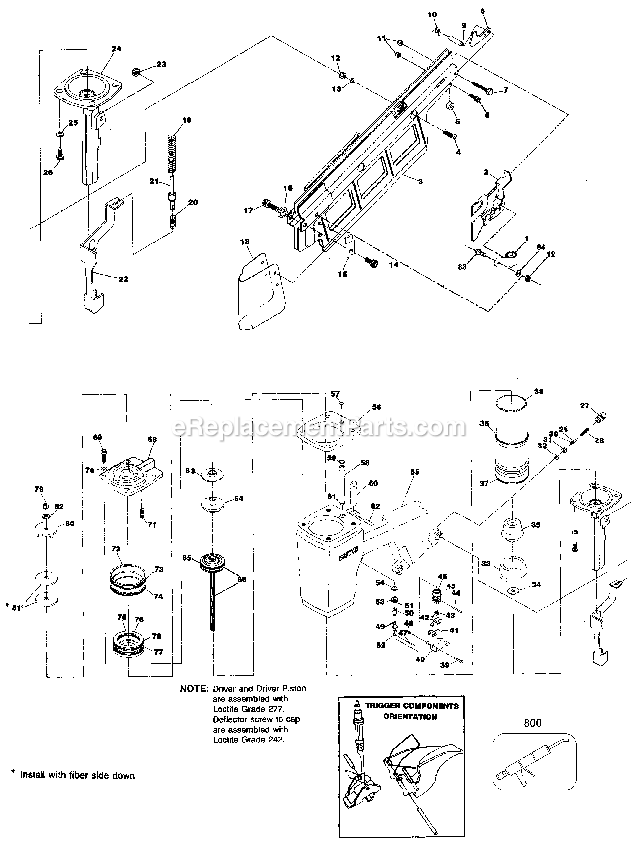 Bostitch KN85PP (Type 0) Pneumatic Nailer Power Tool Page A Diagram