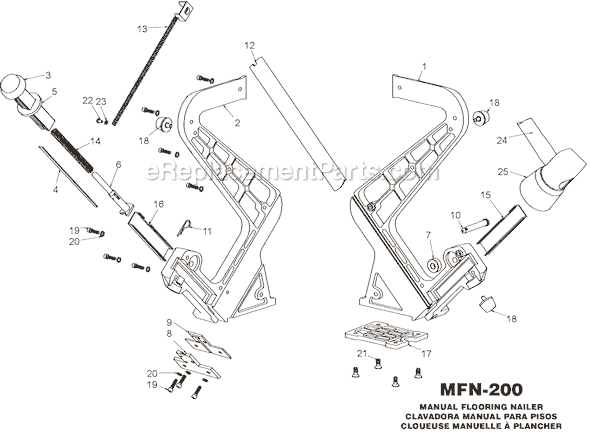 Bostitch MFN-200 Flooring Nailer Page A Diagram