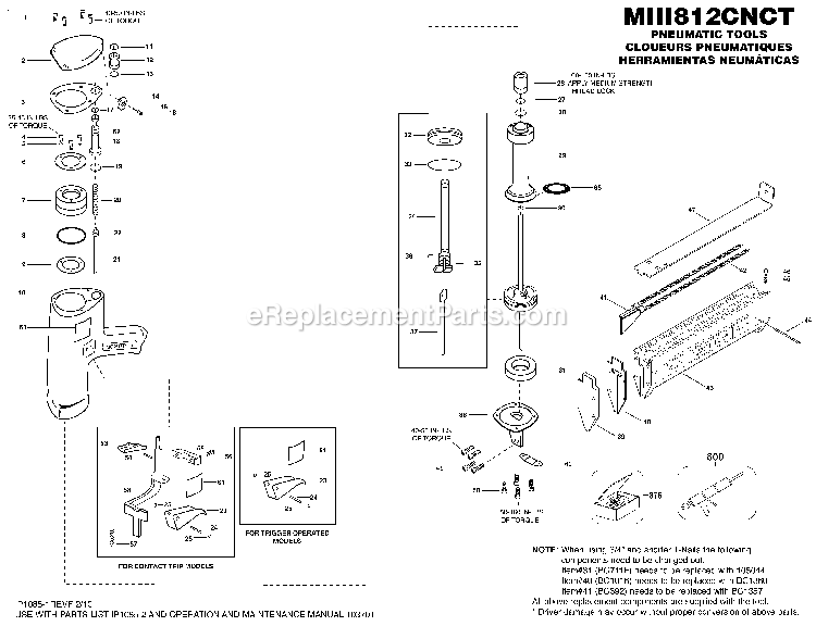 Bostitch MIII812CNCT (Type 0) Misc Tool Power Tool Page A Diagram
