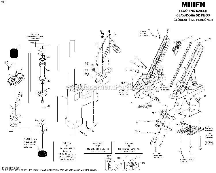 Bostitch MIIIFN (121530000 and Higher) Flooring Nailer Power Tool Page A Diagram