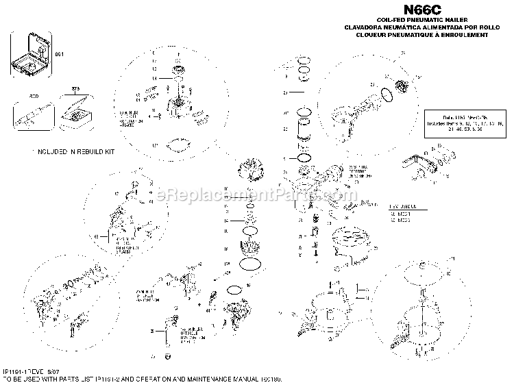 Bostitch N66C-1 (072400000 and Higher) Nailer Power Tool Page A Diagram