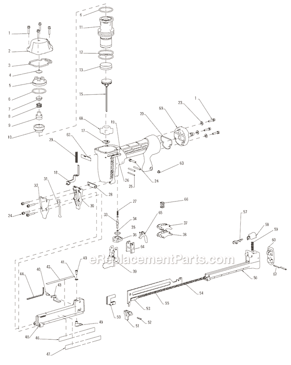 Bostitch S97125 Pneumatic Brad Nailer & Stapler Page A Diagram
